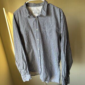 Officine Generale Polka Dot Long Sleeve Button Up Shirt